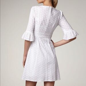 Nanette Lepore white aztec eyelet dress